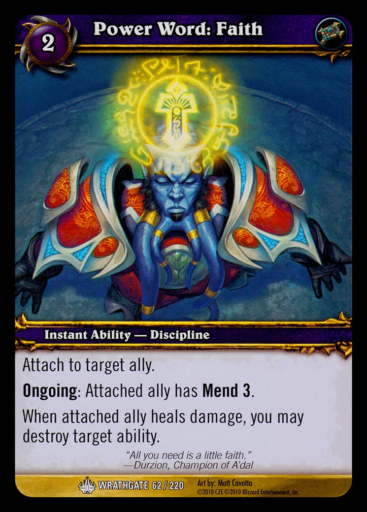 Card scan: Power Word: Faith