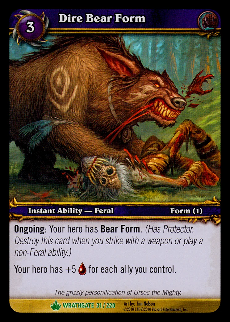 Card scan: Dire Bear Form