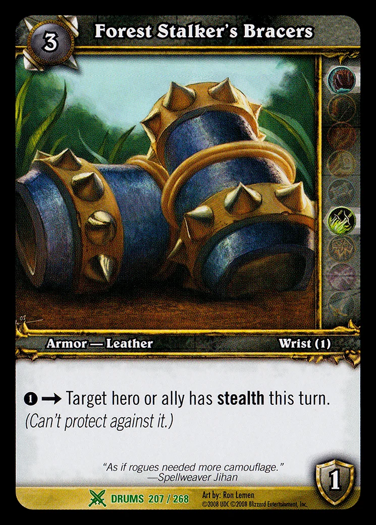 Card scan: Forest Stalker's Bracers