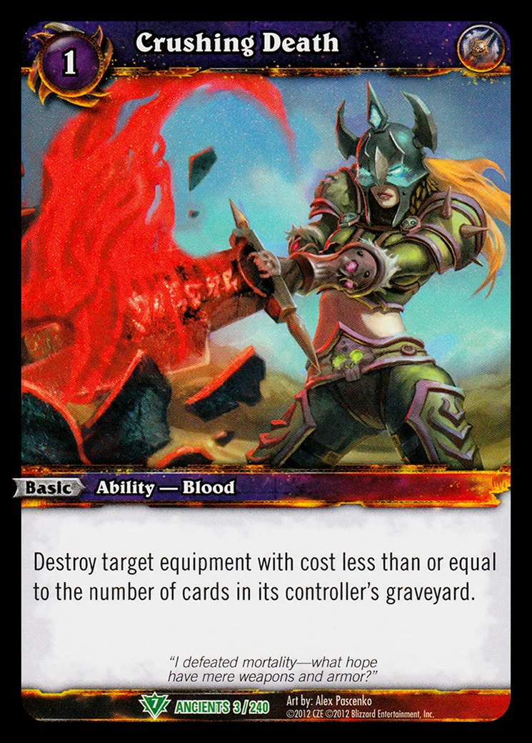 Card scan: Crushing Death
