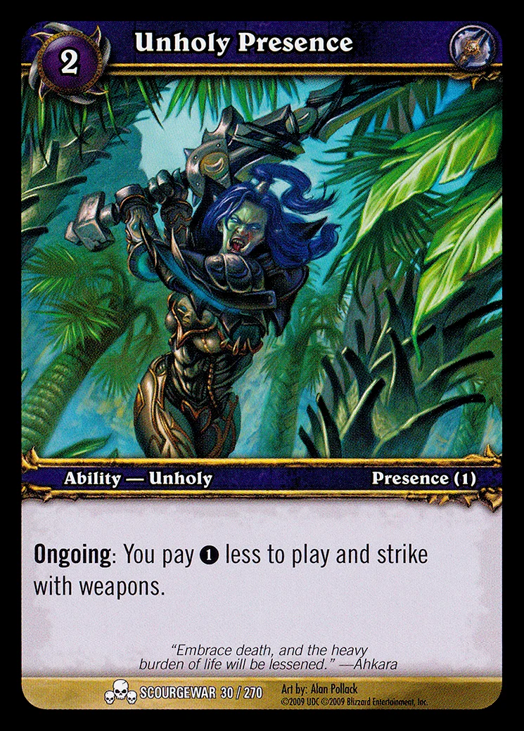 Card scan: Unholy Presence