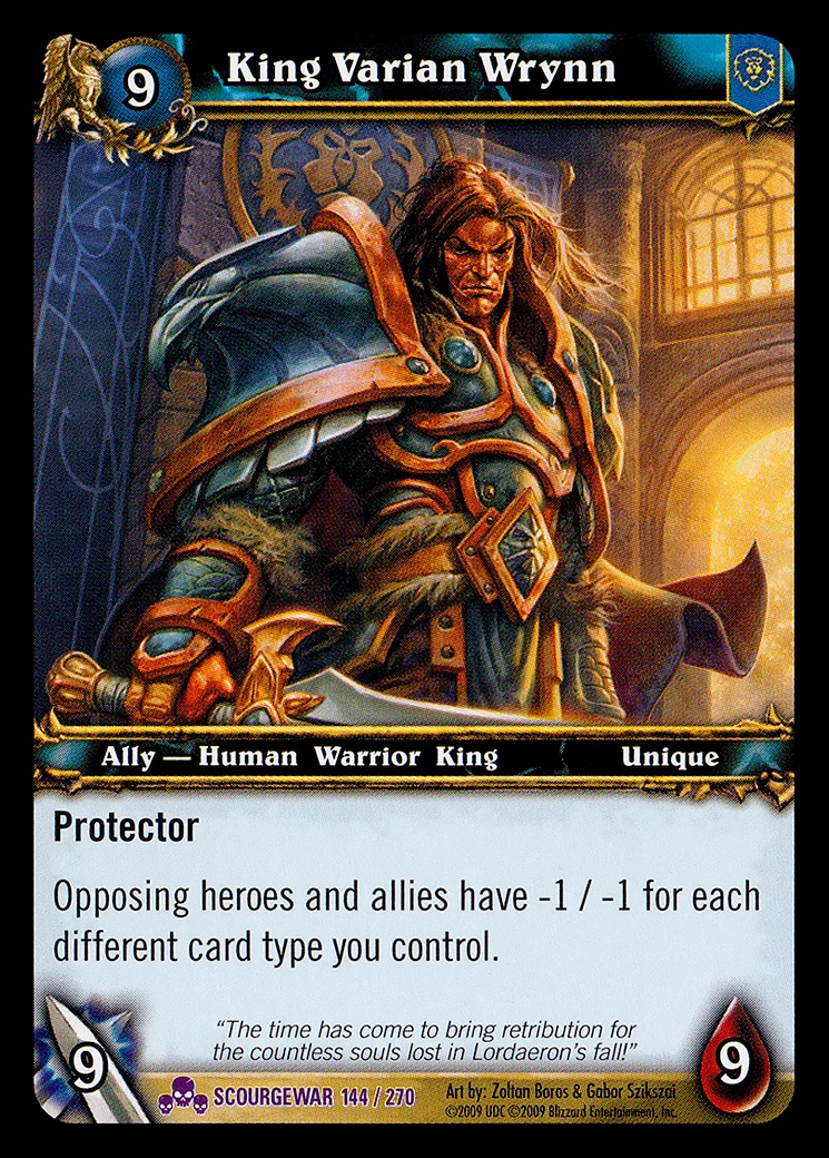 Card scan: King Varian Wrynn
