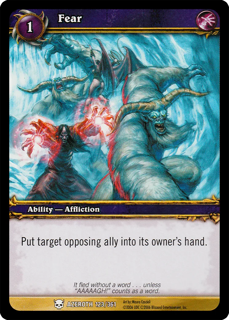 Card scan: Fear
