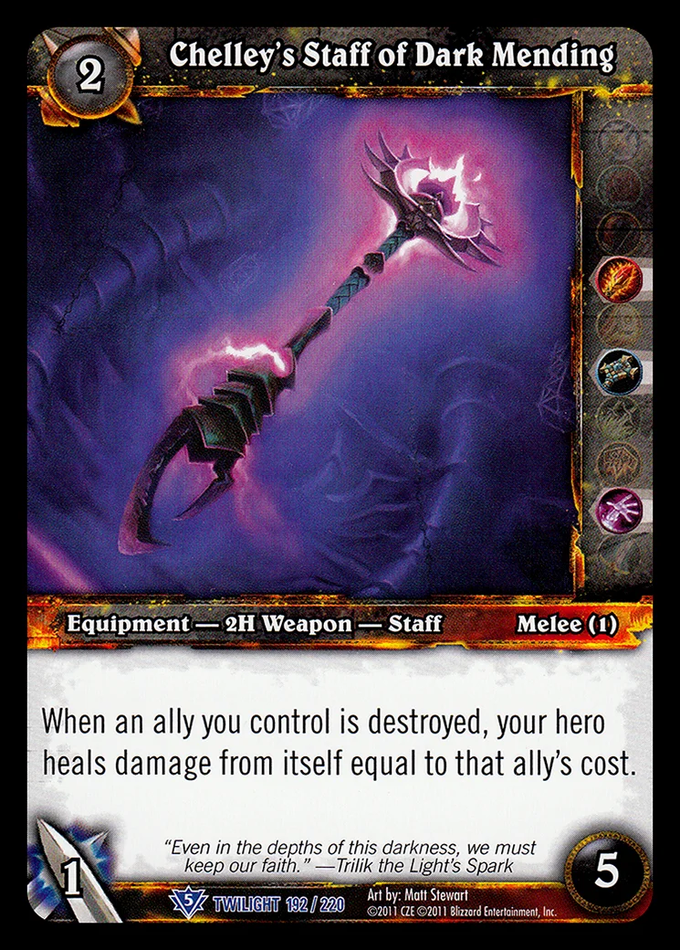 Card scan: Chelley's Staff of Dark Mending