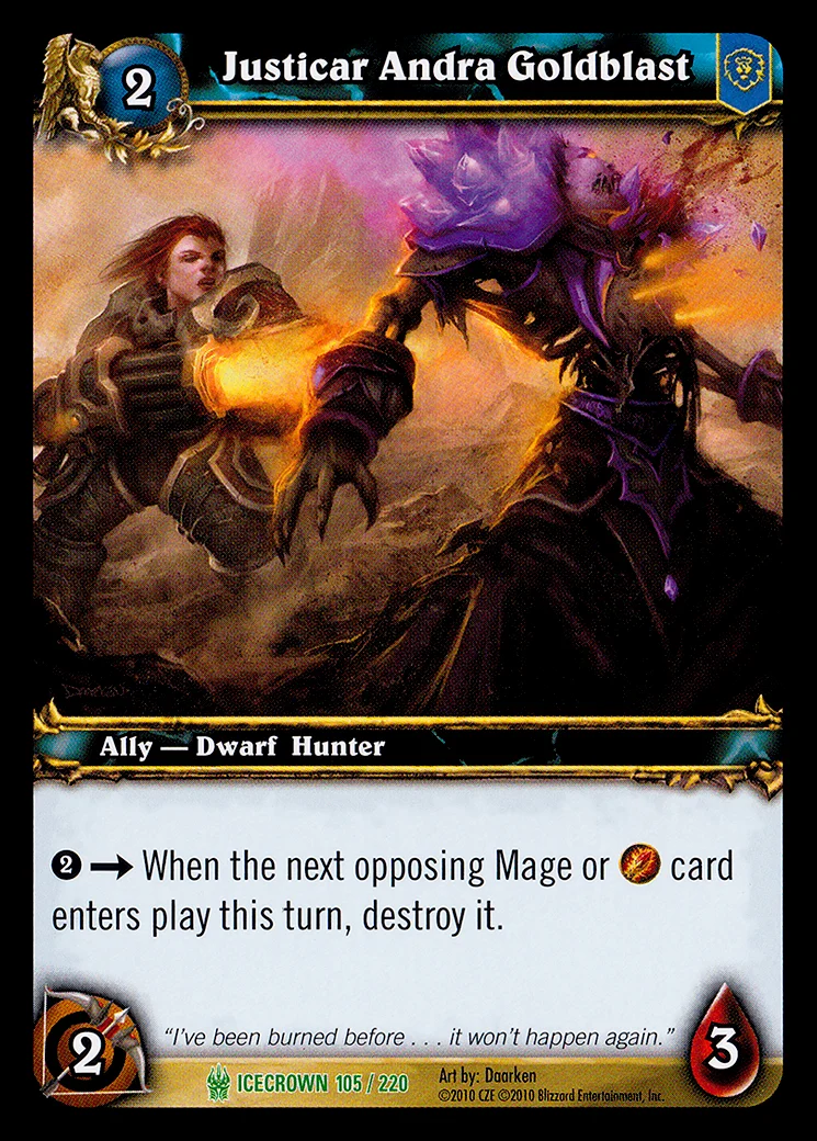 Card scan: Justicar Andra Goldblast