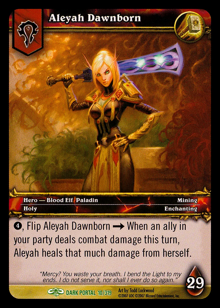 Card scan: Aleyah Dawnborn
