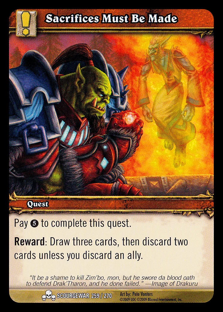 Card scan: Sacrifices Must Be Made