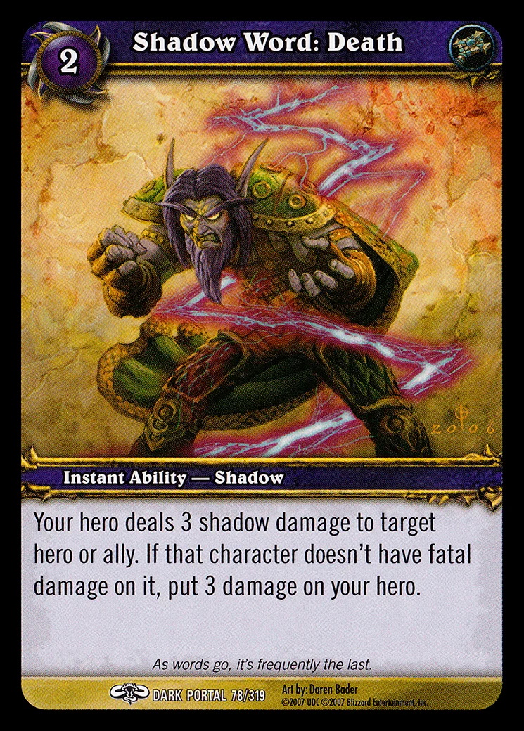 Card scan: Shadow Word - Death