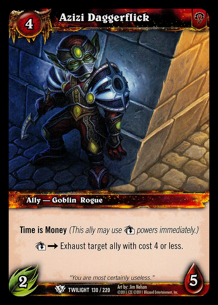 Card scan: Azizi Daggerflick