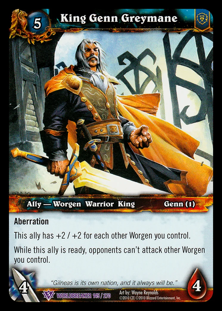 Card scan: King Genn Greymane