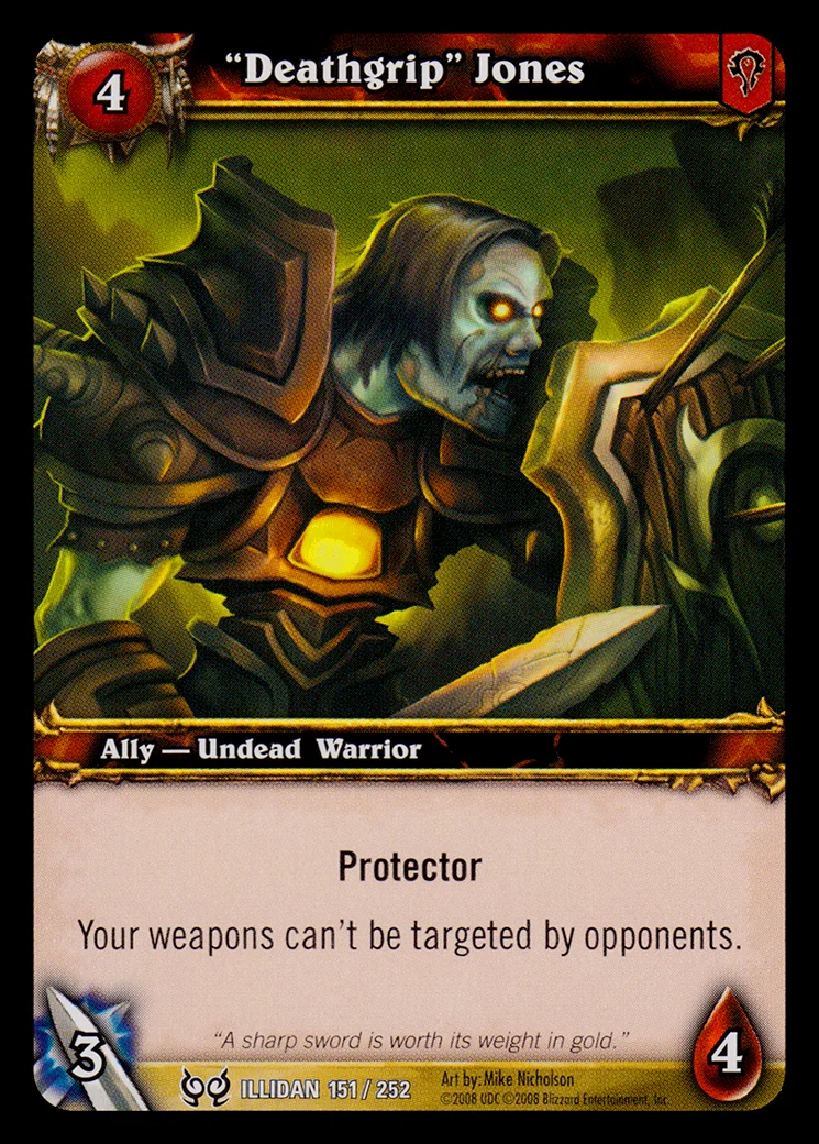 Card scan: "Deathgrip" Jones