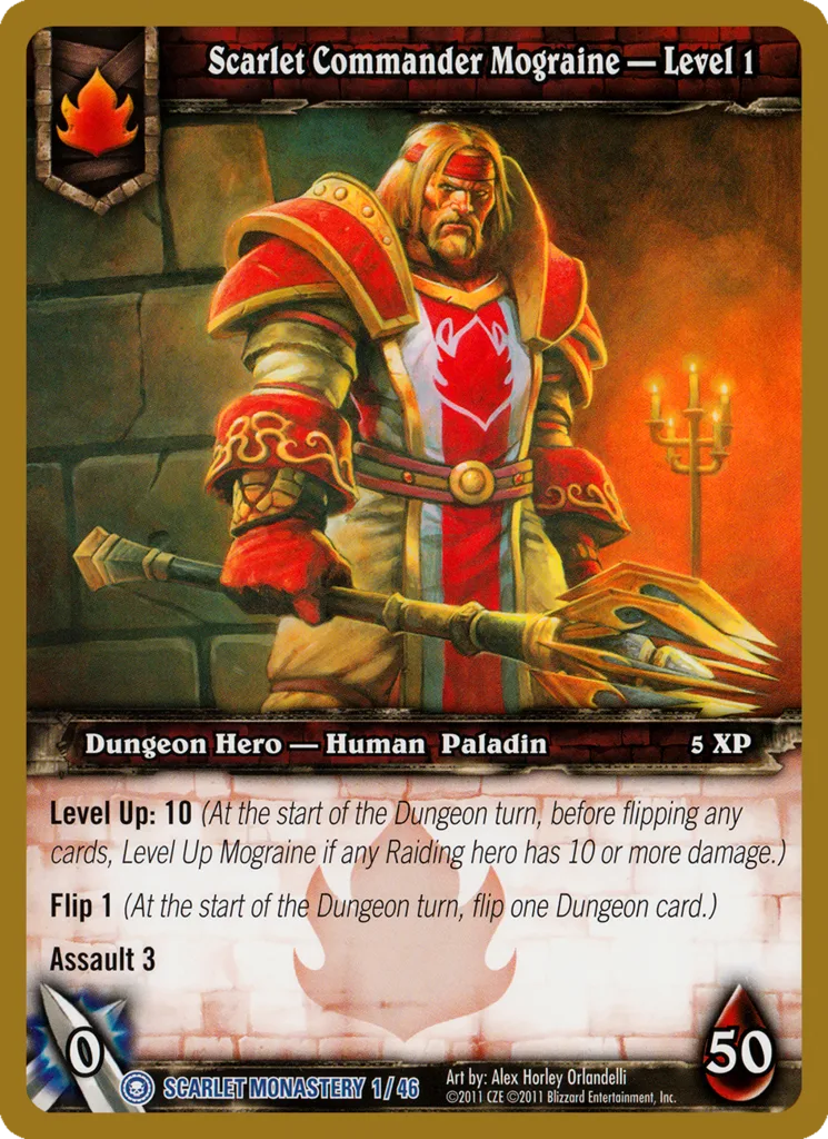 Card scan: Scarlet Commander Mograine - Level 1