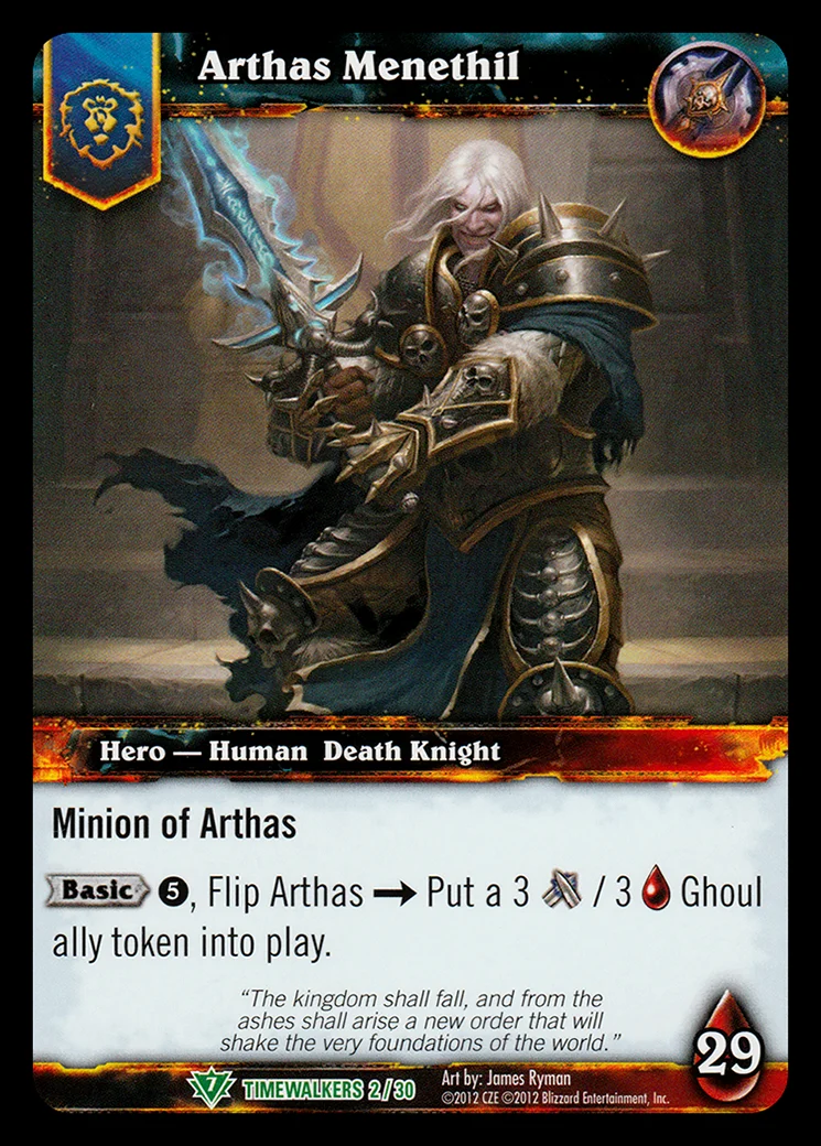 Card scan: Arthas Menethil