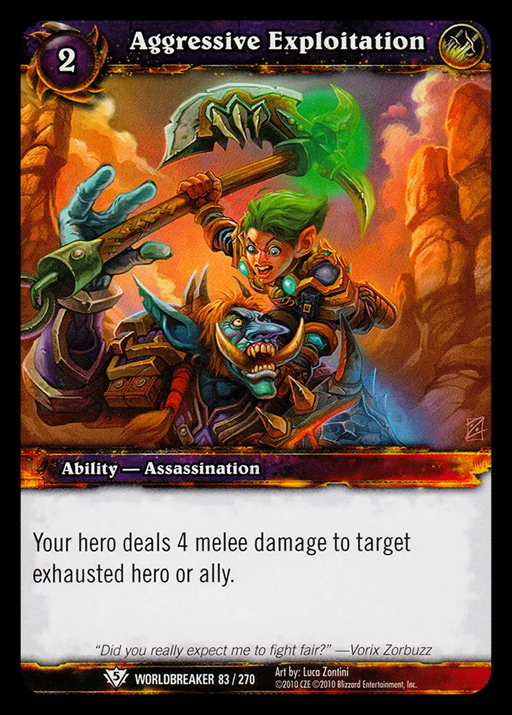 Card scan: Aggressive Exploitation