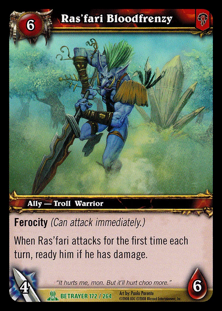 Card scan: Ras'fari Bloodfrenzy
