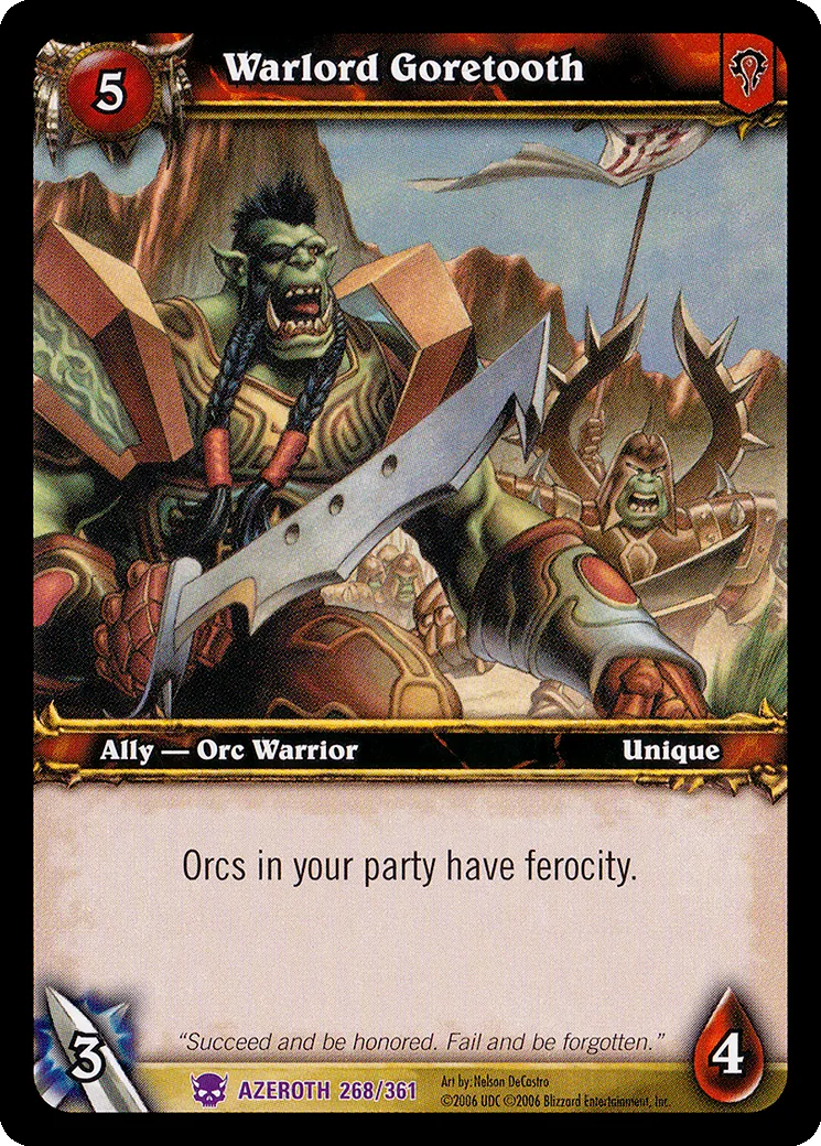 Card scan: Warlord Goretooth