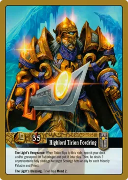 Card scan: Highlord Tirion Fordring — Backside