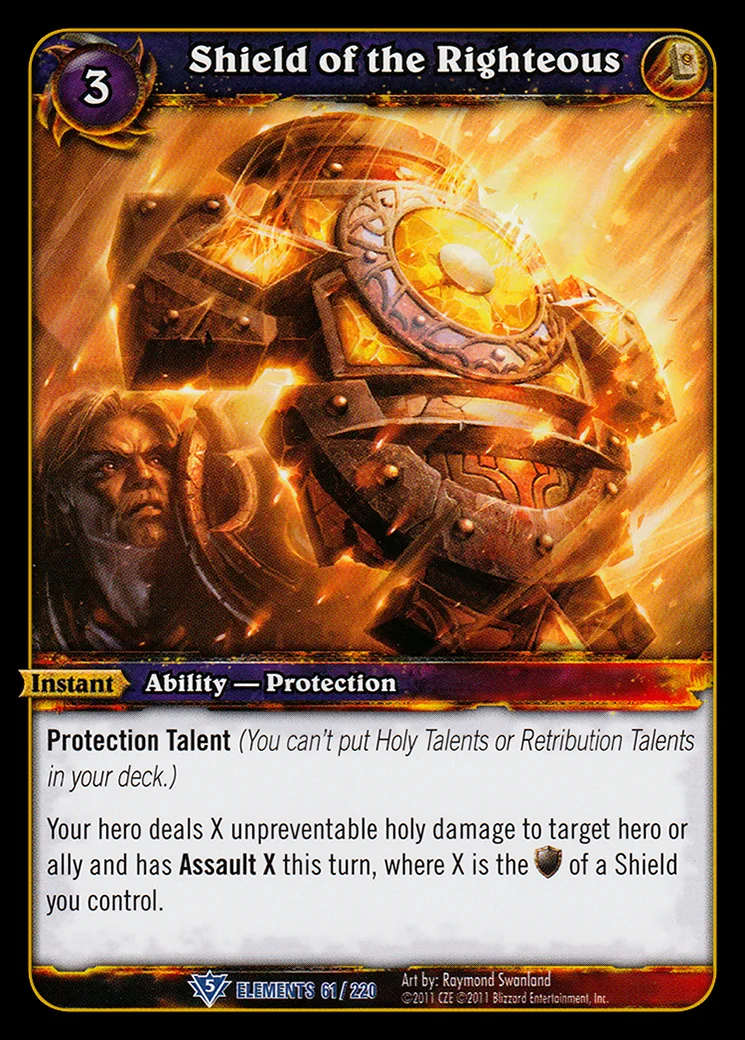 Card scan: Shield of the Righteous