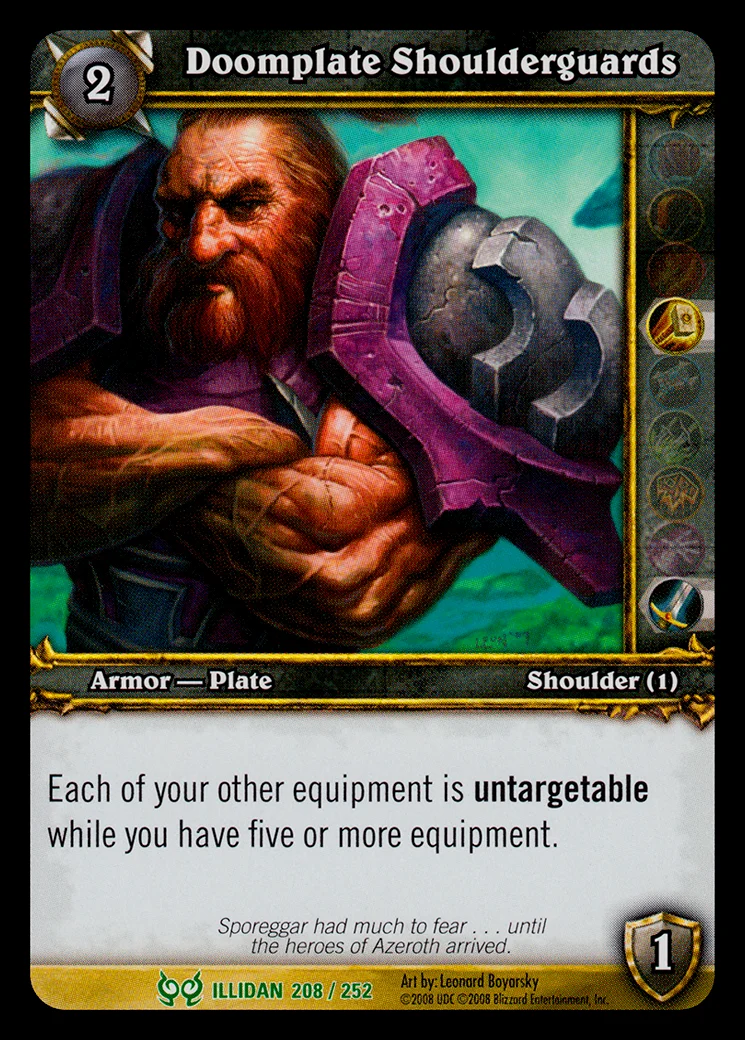 Card scan: Doomplate Shoulderguards