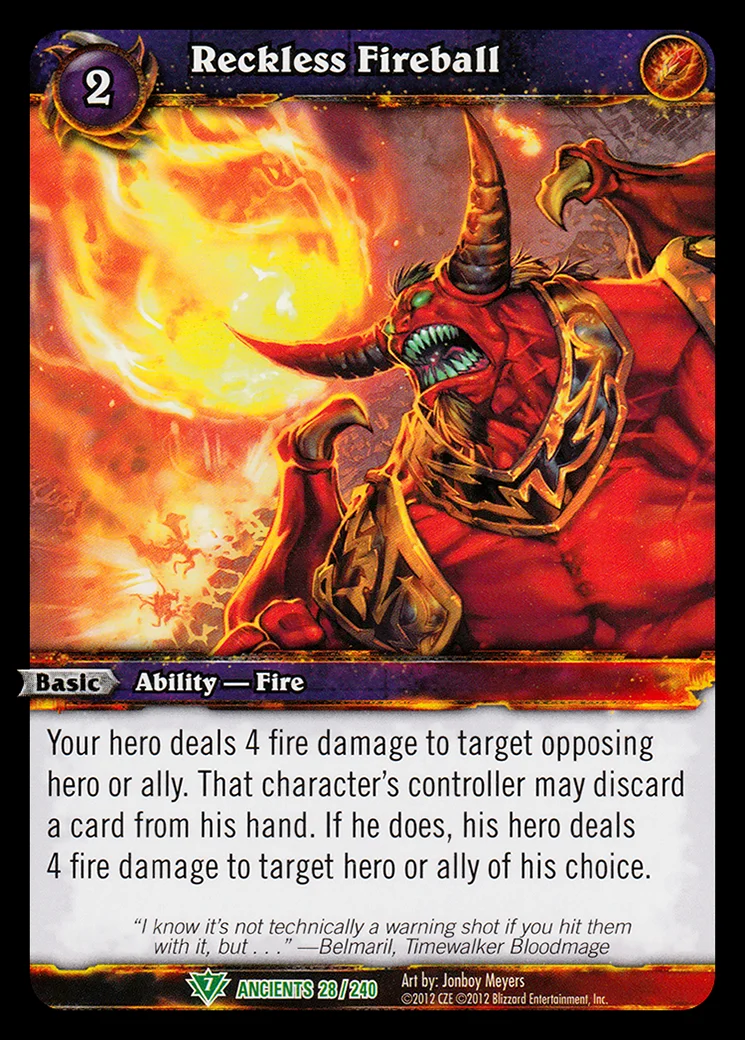 Card scan: Reckless Fireball