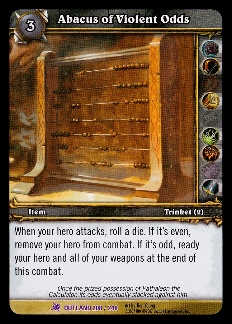 Card scan: Abacus of Violent Odds