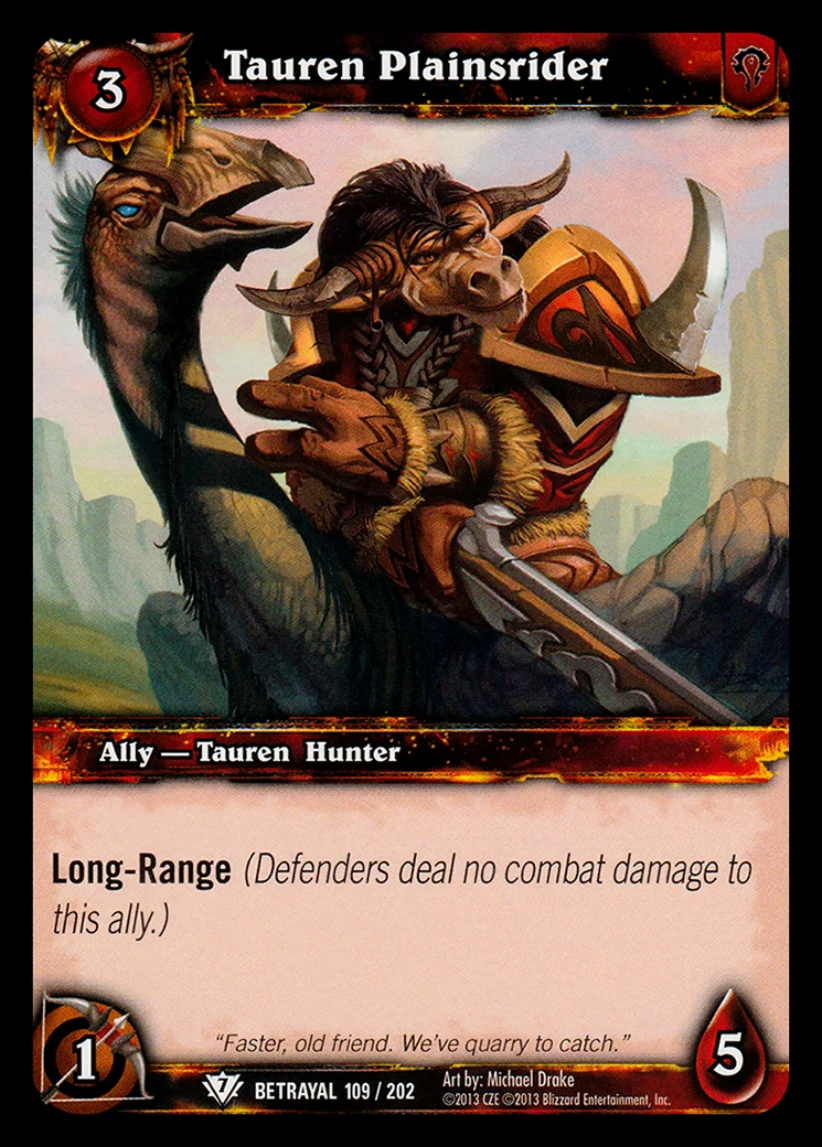 Card scan: Tauren Plainsrider
