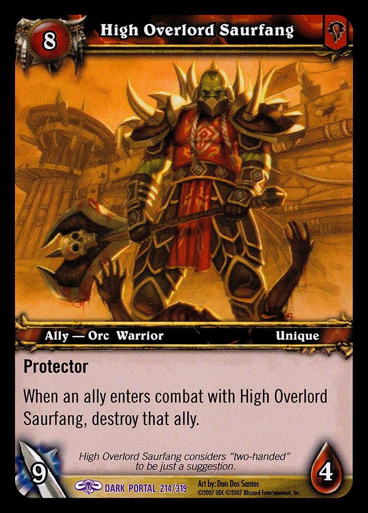 Card scan: High Overlord Saurfang