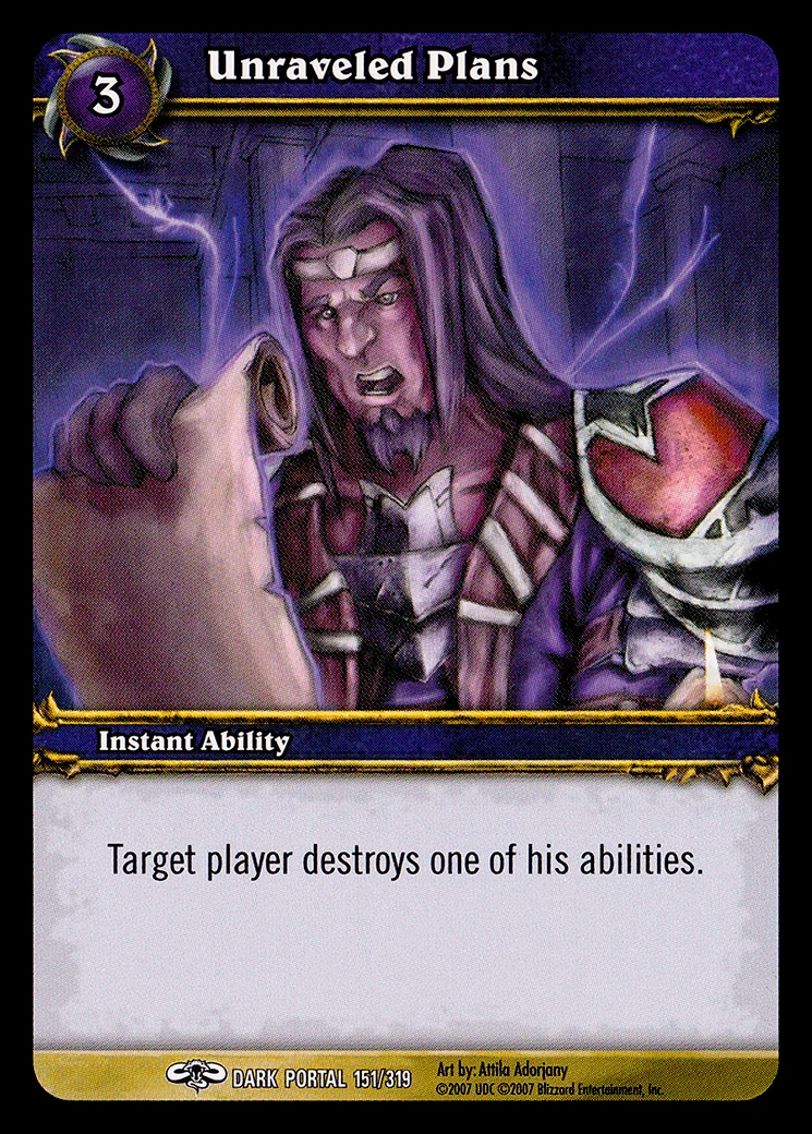 Card scan: Unraveled Plans