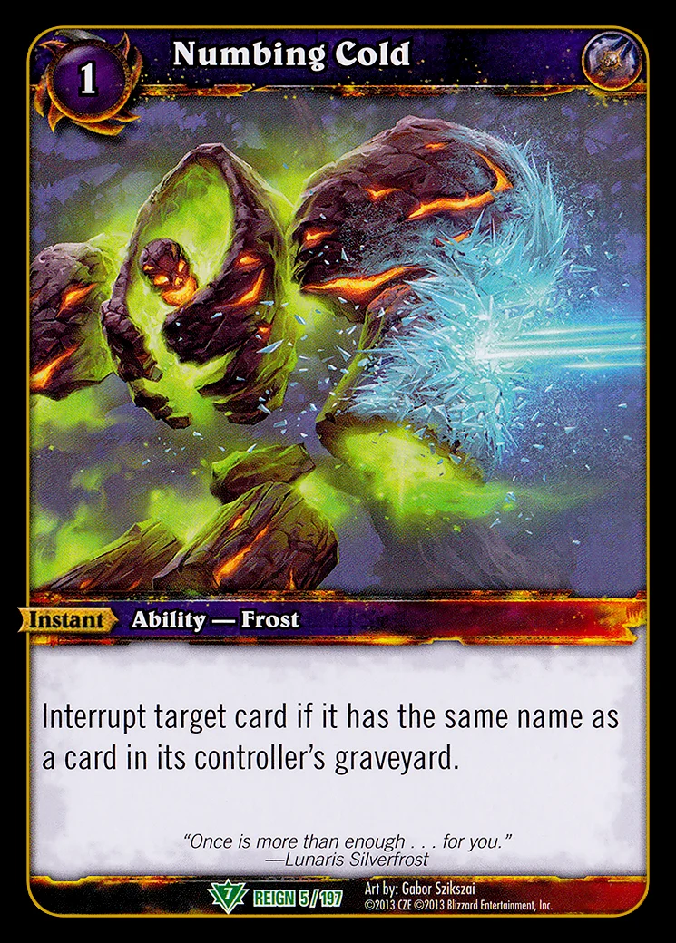Card scan: Numbing Cold