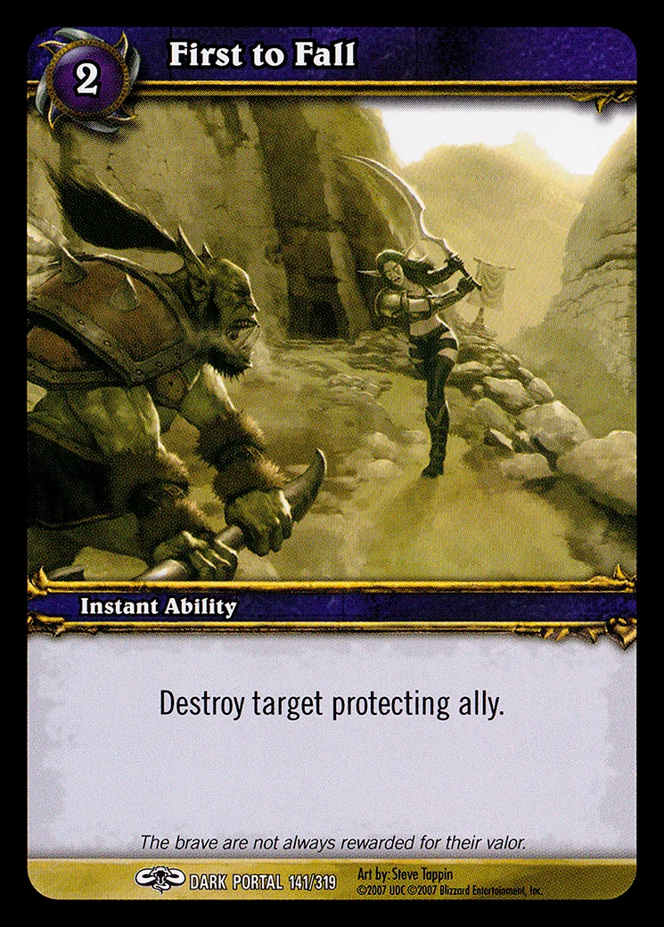 Card scan: First to Fall