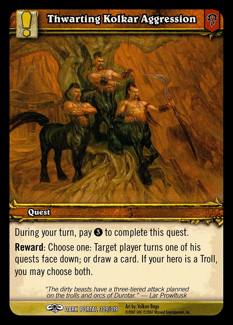 Card scan: Thwarting Kolkar Aggression