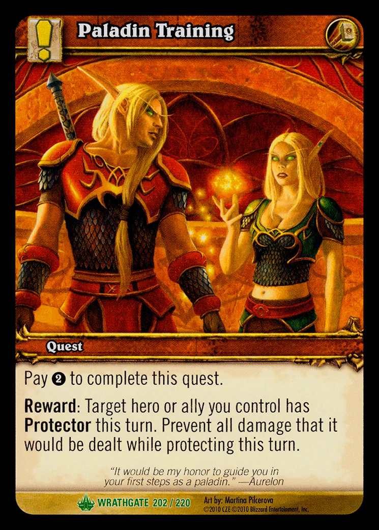 Card scan: Paladin Training