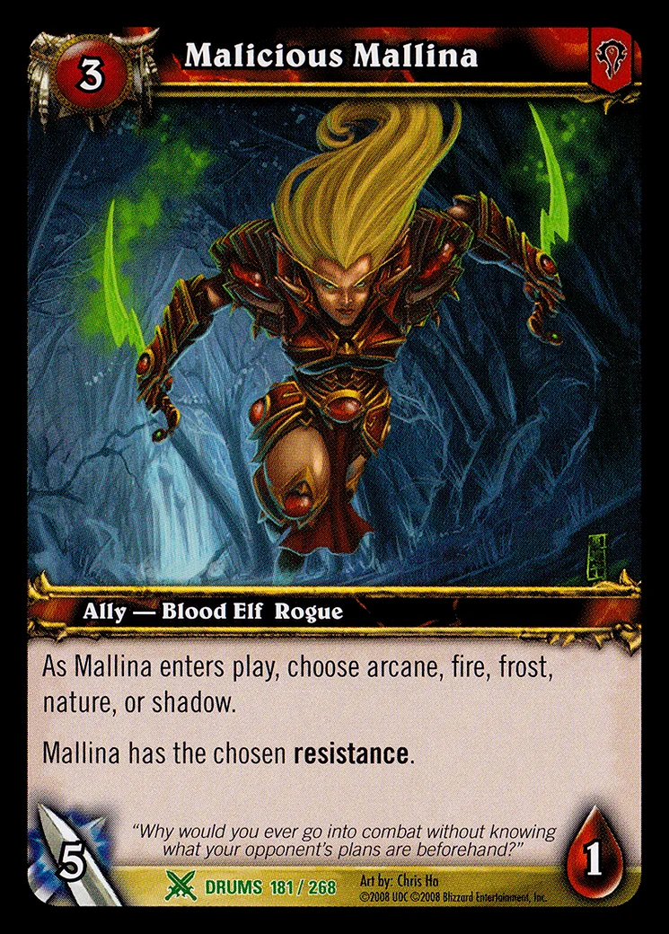Card scan: Malicious Mallina