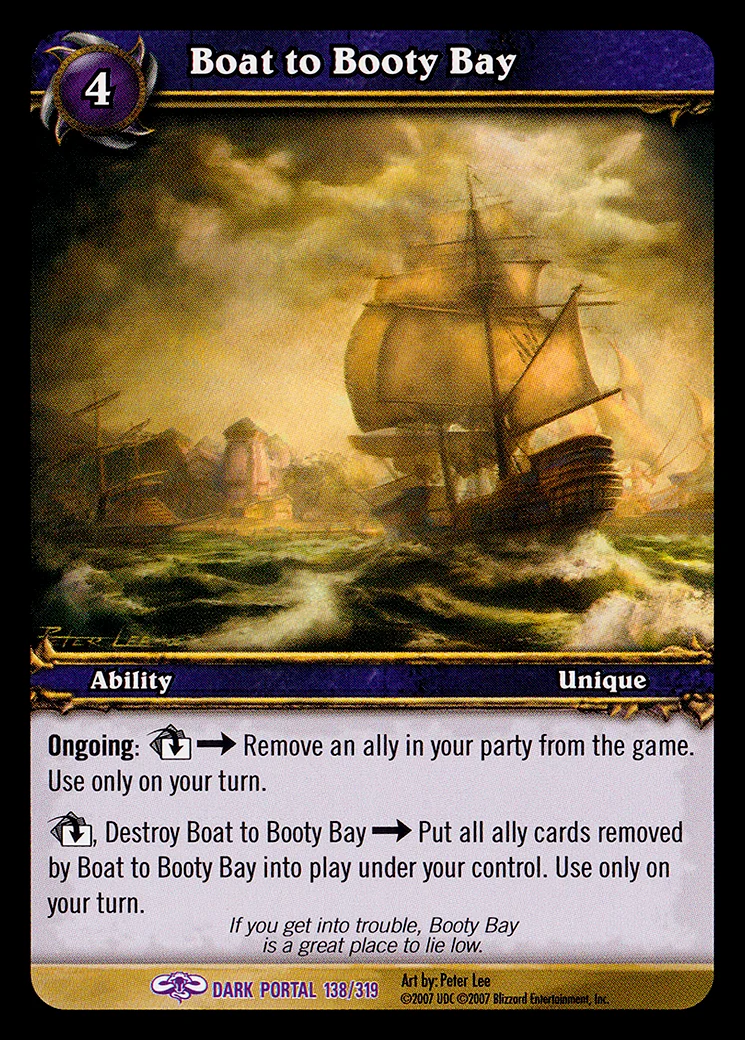 Card scan: Boat to Booty Bay