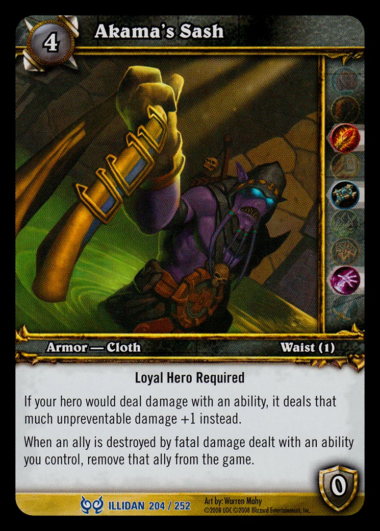 Card scan: Akama's Sash