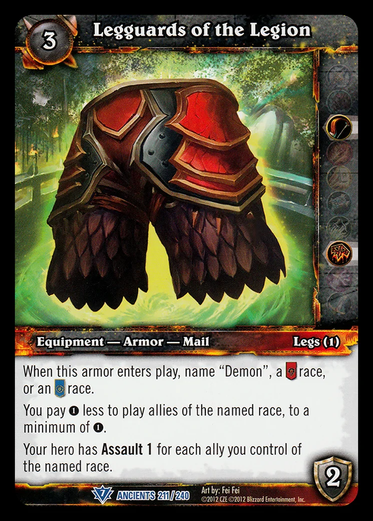 Card scan: Legguards of the Legion
