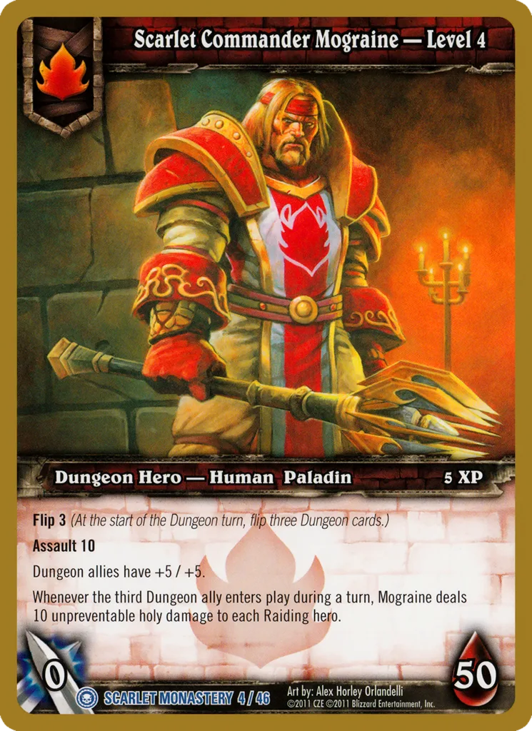Card scan: Scarlet Commander Mograine - Level 4
