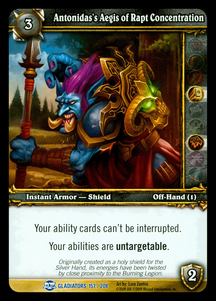 Card scan: Antonidas's Aegis of Rapt Concentration