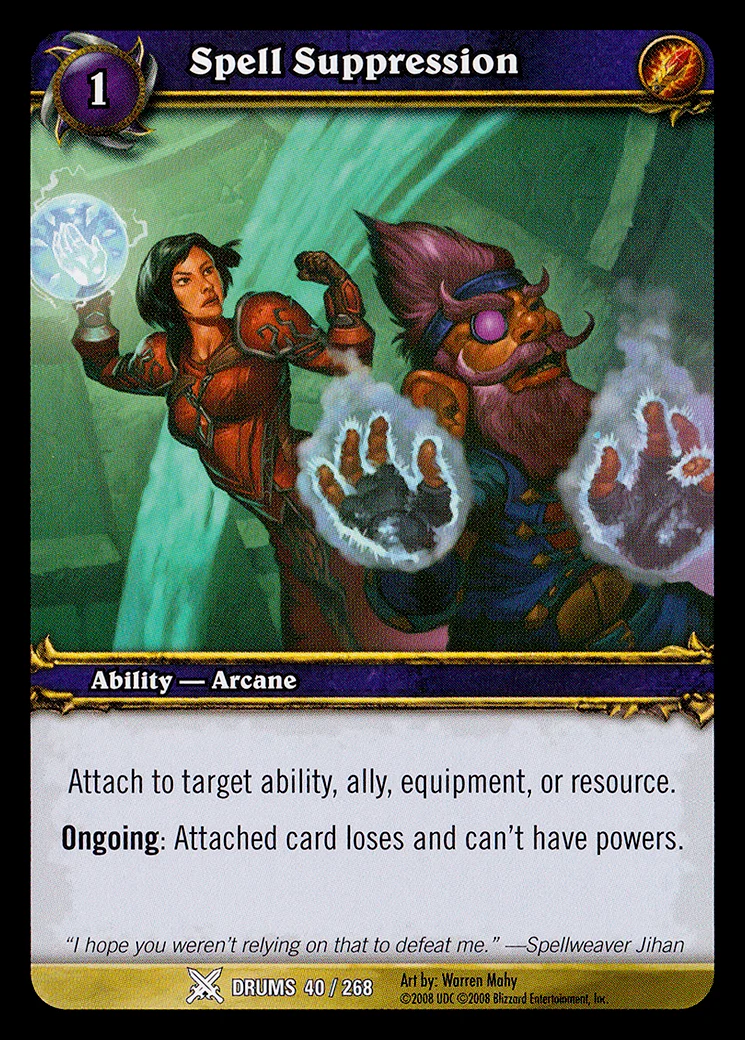 Card scan: Spell Suppression