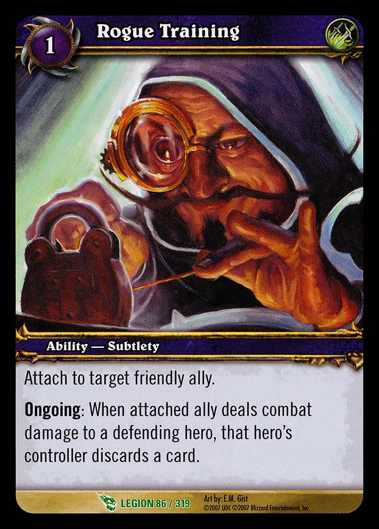 Card scan: Rogue Training