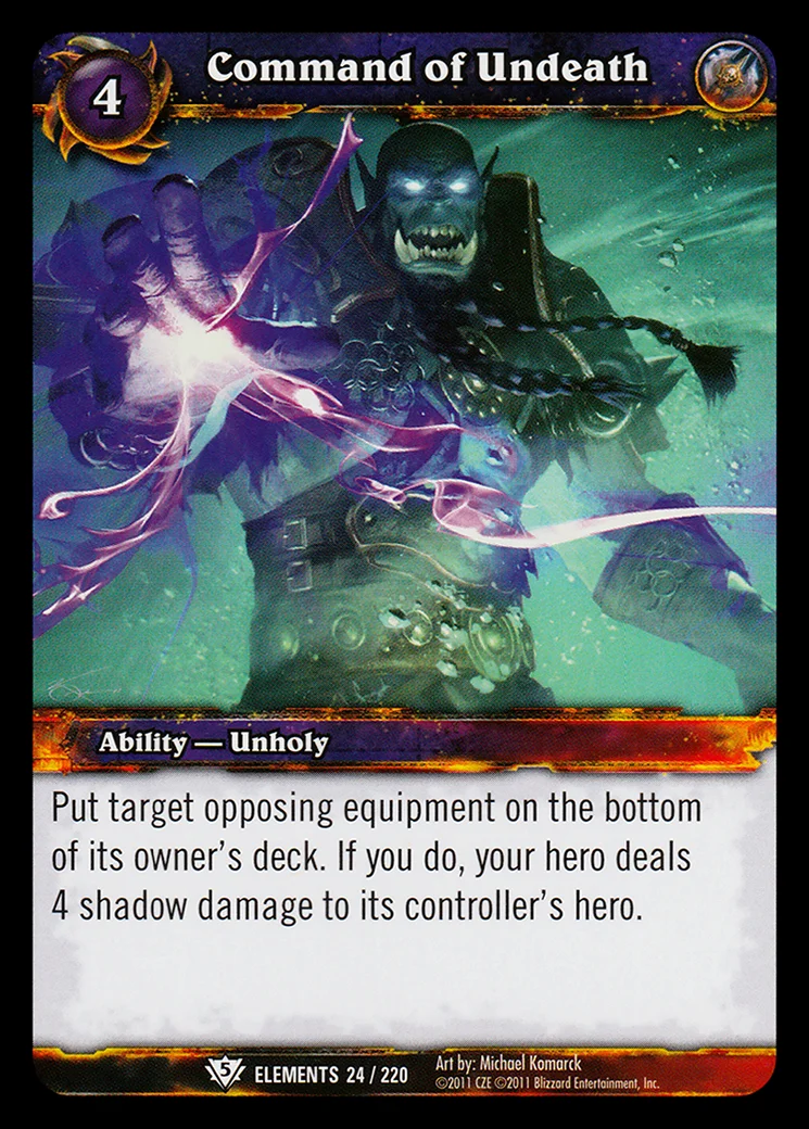 Card scan: Command of Undeath