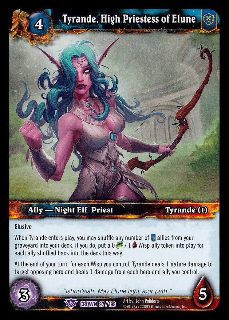 Card scan: Tyrande, High Priestess of Elune