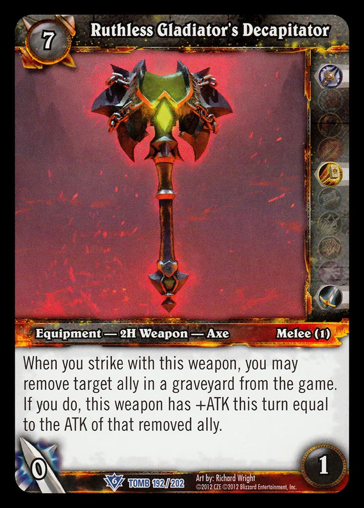 Card scan: Ruthless Gladiator's Decapitator