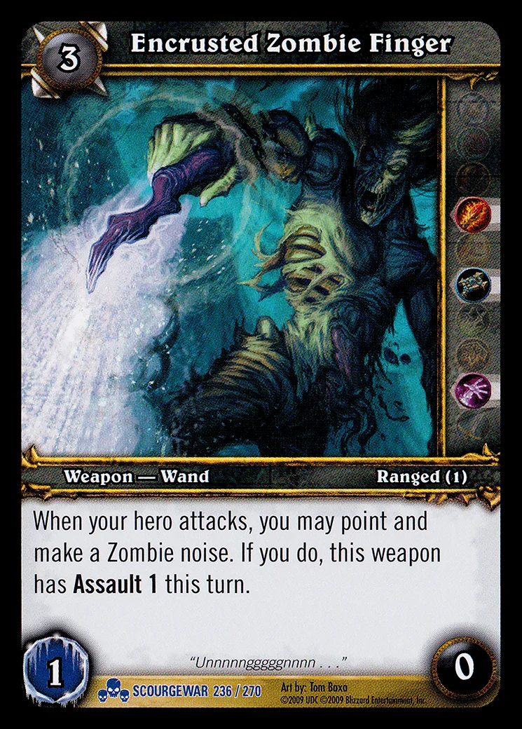 Card scan: Encrusted Zombie Finger
