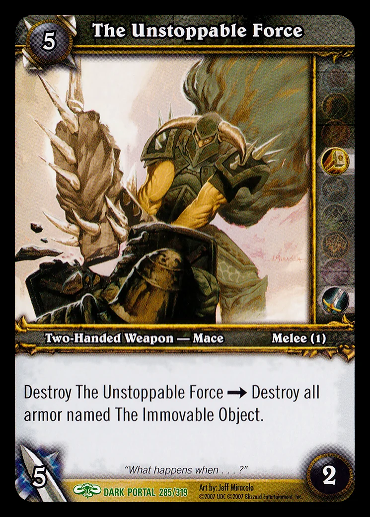 Card scan: The Unstoppable Force