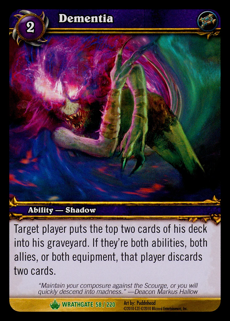 Card scan: Dementia