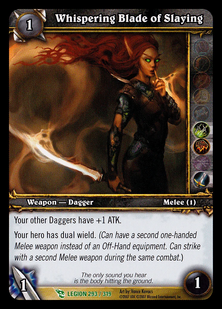 Card scan: Whispering Blade of Slaying
