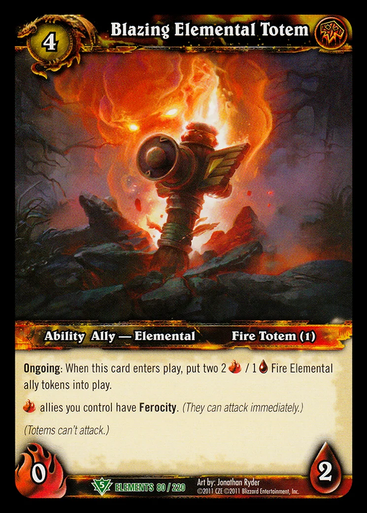 Card scan: Blazing Elemental Totem