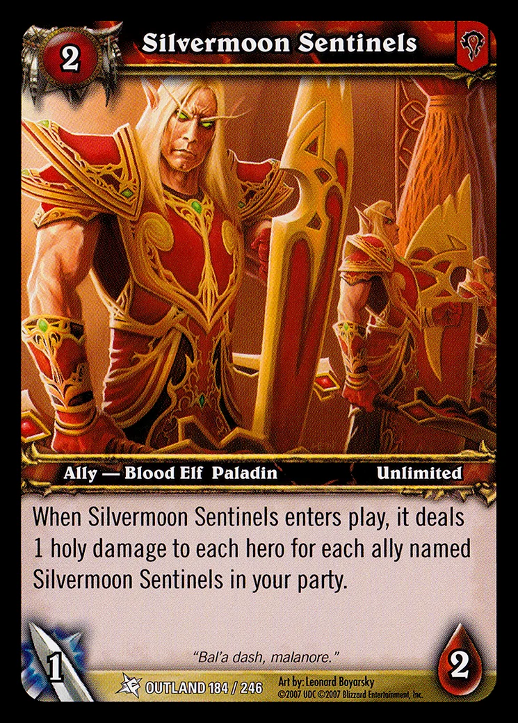 Card scan: Silvermoon Sentinels