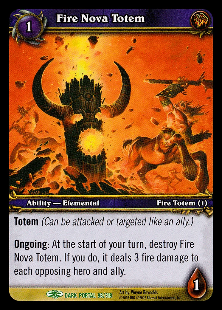 Card scan: Fire Nova Totem